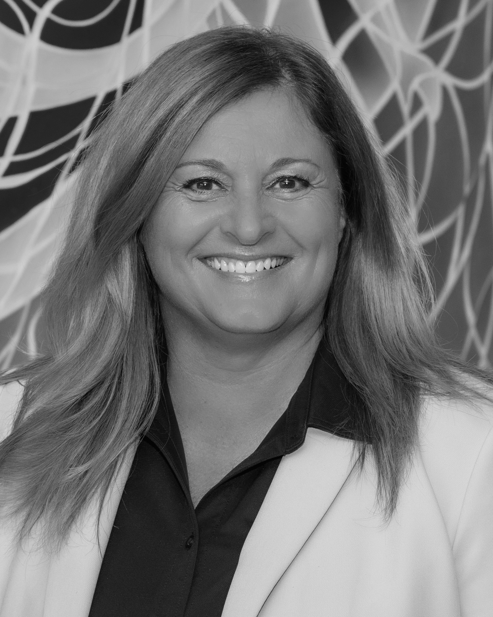 Black and white photo of VNA CEO Melinda Ward