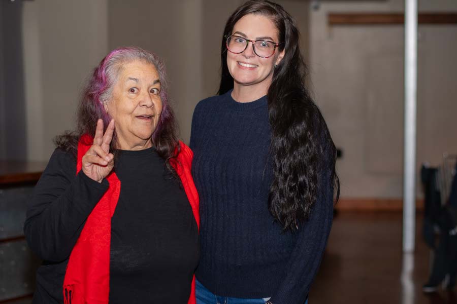 Nonie poses with VNA's Director of Hospice Clinical Services, Amanda Carbajal.