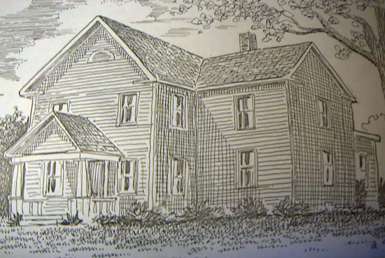 A detailed drawing of the building containing VNA's first office.
