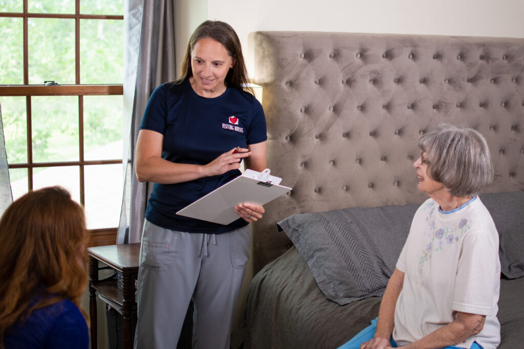 Home Safety Specialist addresses clients.